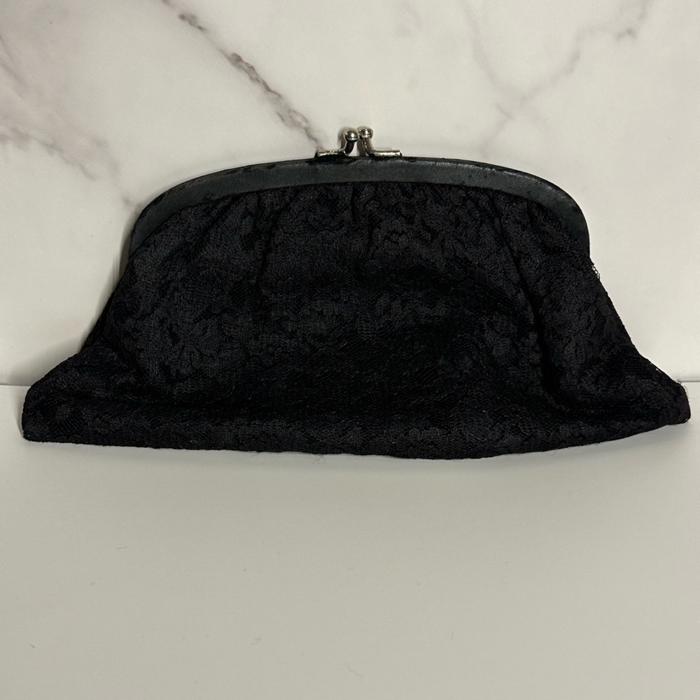 Vintage Black Lace Clutch